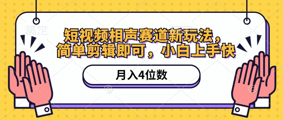 （10586期）短视频相声赛道新玩法，简单剪辑即可，月入四位数（附软件+素材）-解忧云网络