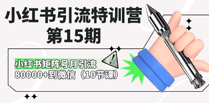 （10537期）小红书引流特训营-第15期，小红书矩阵号月引流80000+到微信（10节课）-解忧云网络