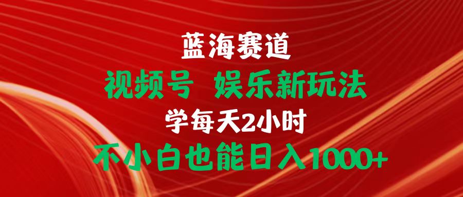 （10818期）蓝海赛道视频号 娱乐新玩法每天2小时小白也能日入1000+-解忧云网络