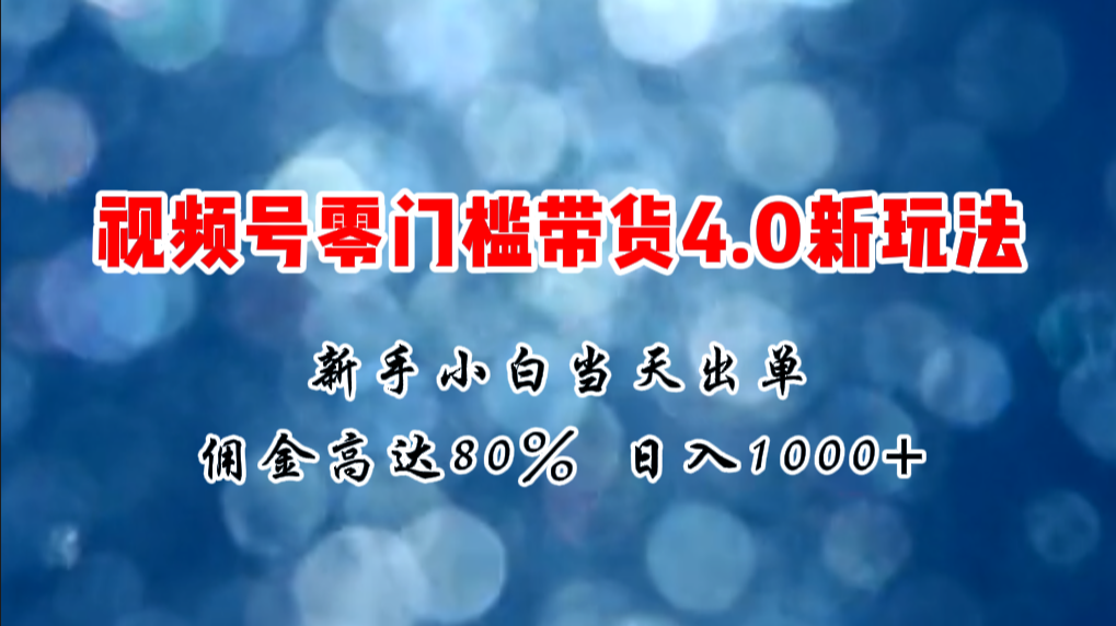 （11358期）微信视频号零门槛带货4.0新玩法，新手小白当天见收益，日入1000+-解忧云网络