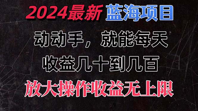 （11470期）有手就行的2024全新蓝海项目，每天1小时收益几十到几百，可放大操作收…-解忧云网络