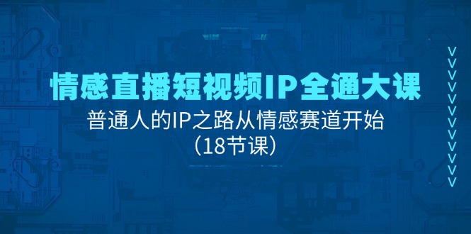 （11497期）情感直播短视频IP全通大课，普通人的IP之路从情感赛道开始（18节课）-解忧云网络