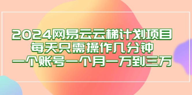 （12675期）2024网易云梯计划项目，每天只需操作几分钟 一个账号一个月一万到三万-解忧云网络