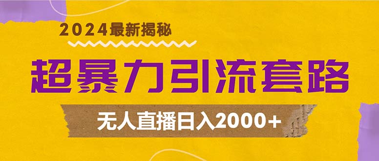 （12800期）超暴力引流套路，无人直播日入2000+-解忧云网络