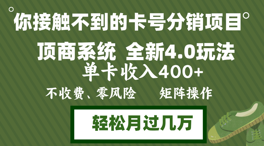 （12917期）年底卡号分销顶商系统4.0玩法，单卡收入400+，0门槛，无脑操作，矩阵操…-解忧云网络