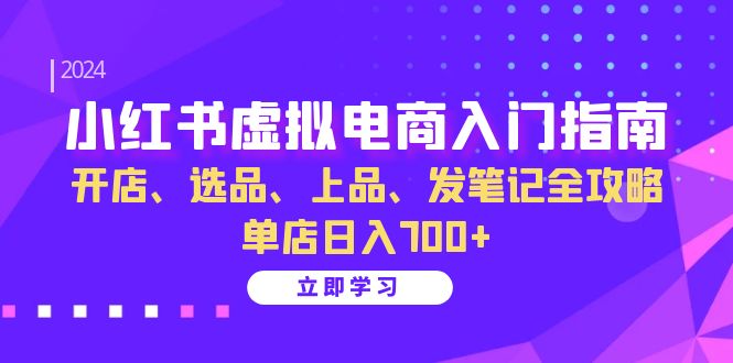 小红书虚拟电商入门指南：开店、选品、上品、发笔记全攻略 单店日入700+-解忧云网络