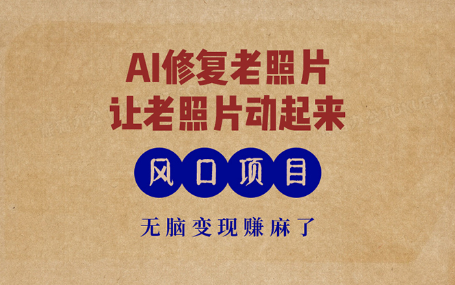 （13296期）最新风口项目，AI一键修复老照片，让老照片动起来，接单到手软，无脑变…-解忧云网络