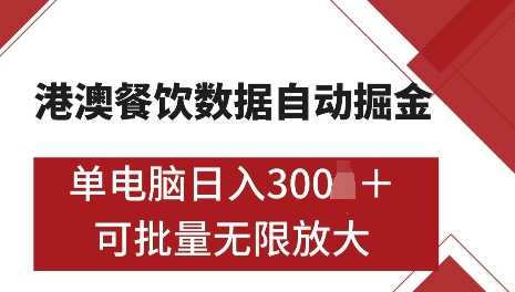 港澳数据全自动掘金，单电脑日入5张，可矩阵批量无限操作【揭秘】-解忧云网络